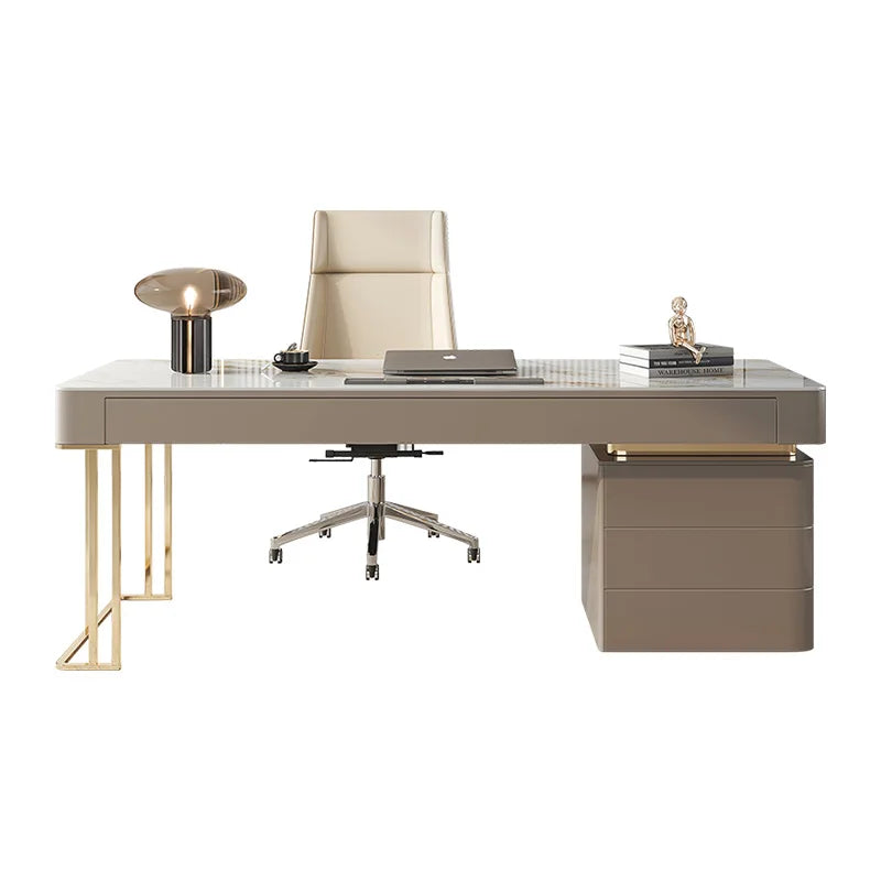 Rock Slab Desk Small Apartment Scandinavian Study Luxury Office Desk Computer Desk Modern Writing Desk Desk Home