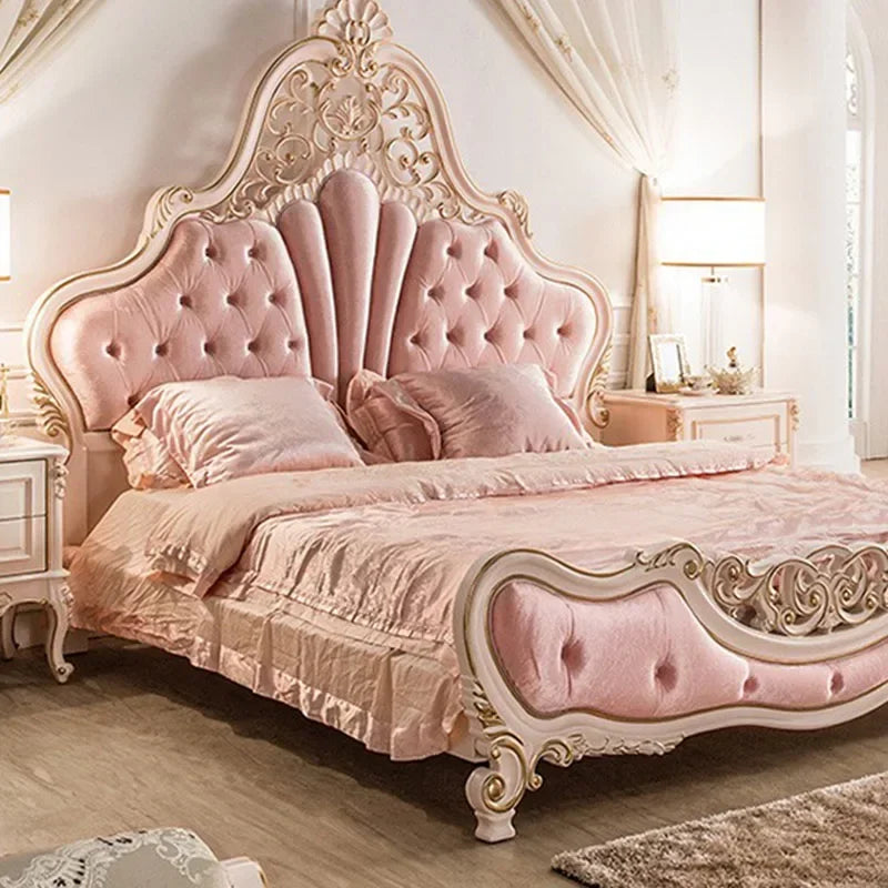 Hand-carved modern designer queen bed