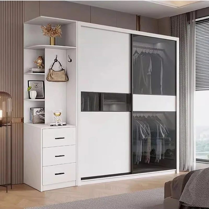 Luxury Modern Wardrobes Display Mirror Clothing Rack Wooden Nordic Cabinets Organizer Glass Closets Abiertos Salon Furniture