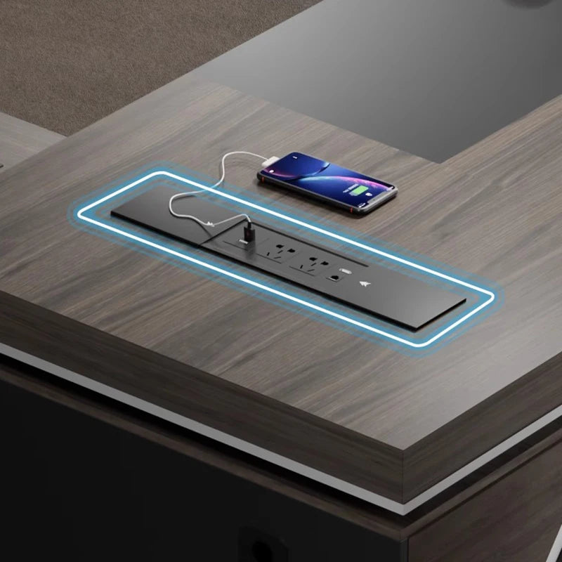 Kawaii wooden L-Shaped Desk desk