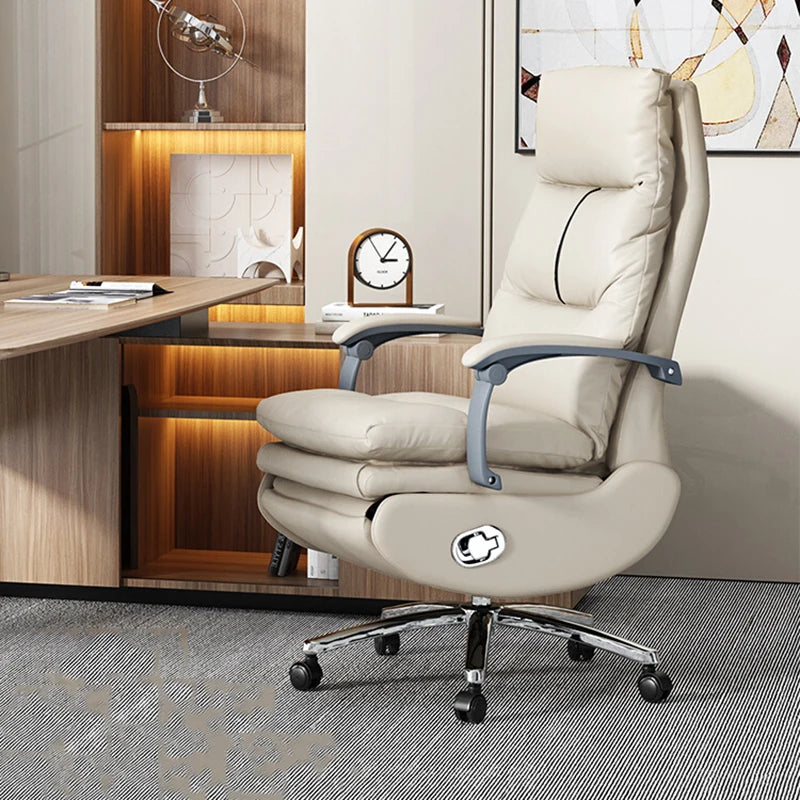 Relax Executive Office Chair Design Leather Adjustable Modern Ergonomic Chair Massage Comfy Room Silla De Oficina Cute Furniture