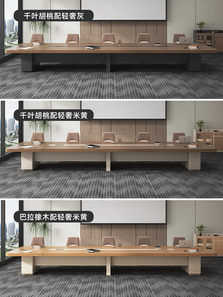 Simple Office Conference Table and Chair Set for Negotiations and Receptions.