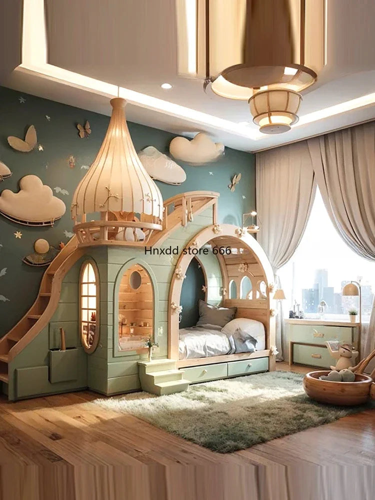 Creative Half-Height Playhouse Bed for Kids