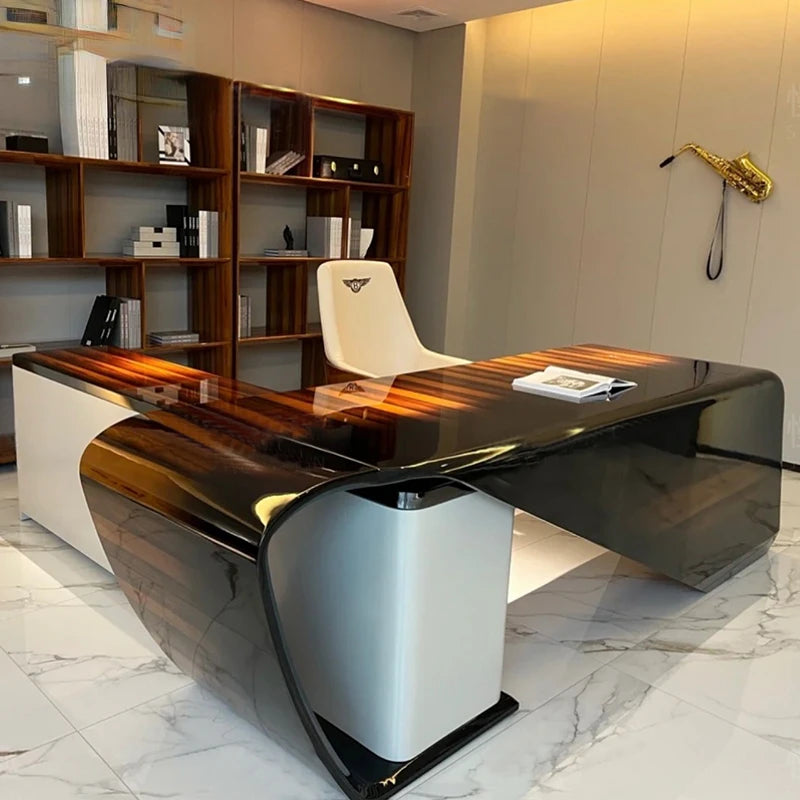 Italian Light Luxury Solid Wood Bentley Desk