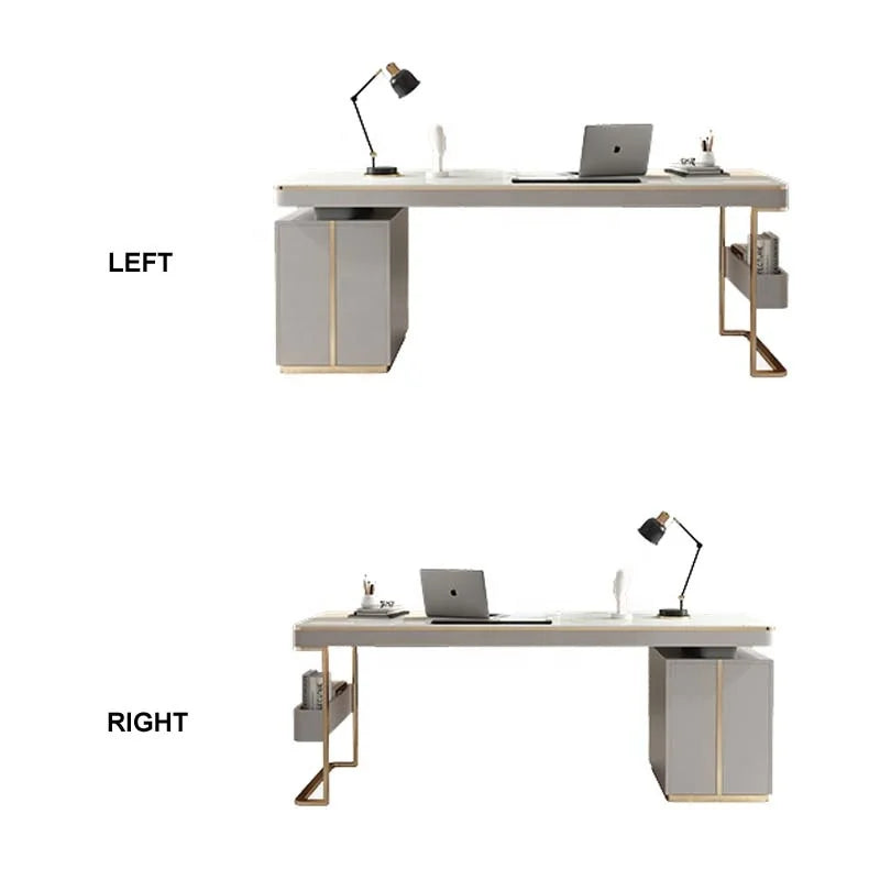 Modern Luxury Bespoke Office Table with Drawers – Custom Size for Workspace