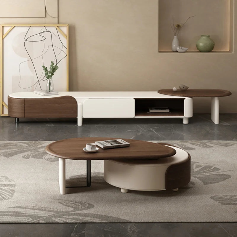 Mid-Century Modern TV Stand – Luxury Wooden Entertainment Center