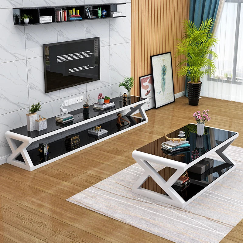 Rectangle low coffee table with storage