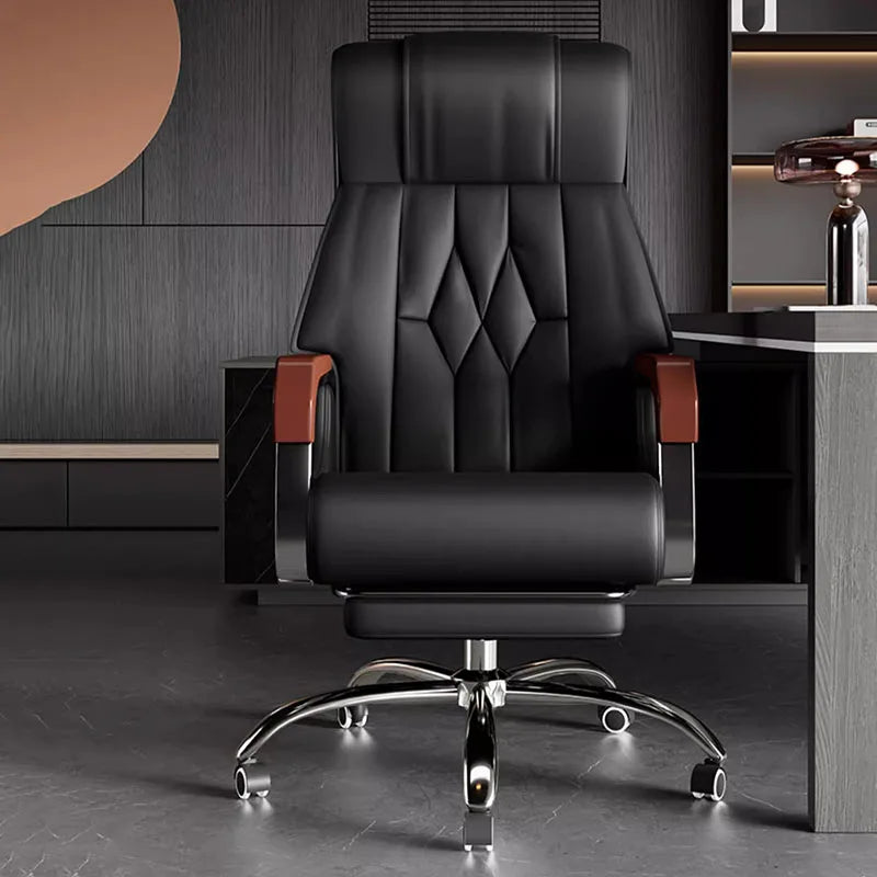 Leather Emperor Camp Office Chair – Cute, Relaxing Nordic Design