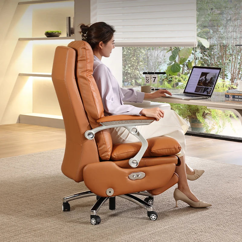 Massage Executive Office Chair Armpad Leather Designer Mobile Chair Ergonomic Modern Luxury Sillas De Oficina Salon Furniture