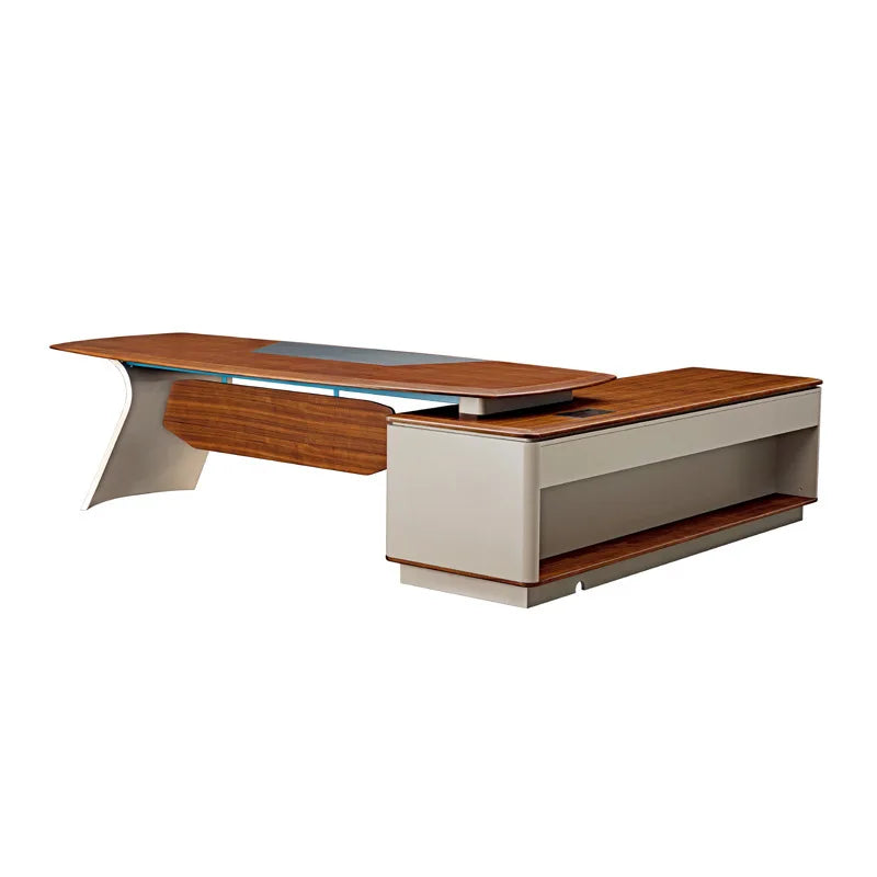 Customized high-end boss office desk and chair combination, minimalist modern president desk, single manager supervisor desk