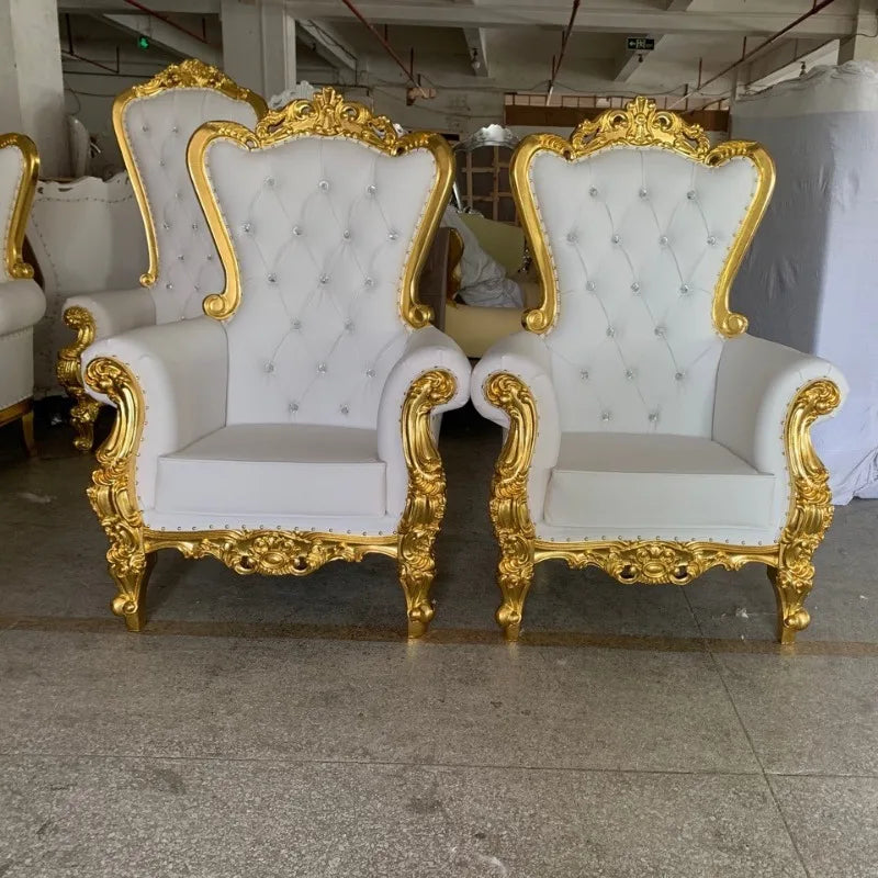 European Solid Wood High Back Chair: Ideal for Hotels and Clubhouses