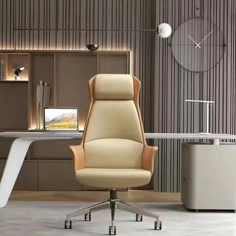 Luxury conference office chair with neckrest
