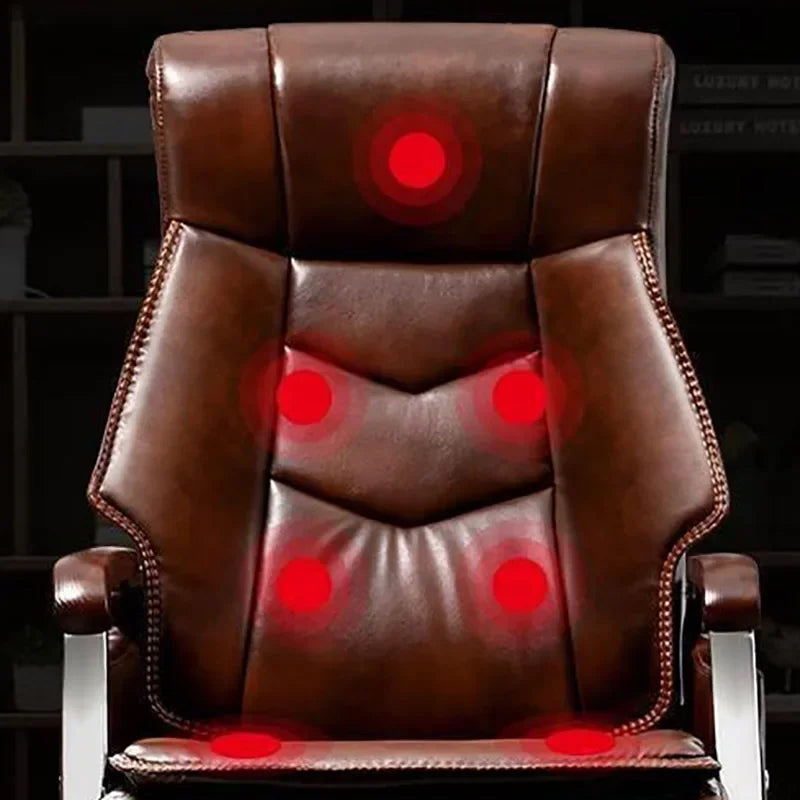 Luxury Swivel Recliner Desk Chair with Footrest.