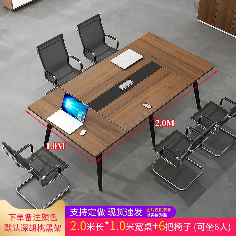Office furniture, large conference table, long table, simple modern staff training table, strip table, office desk and chair com