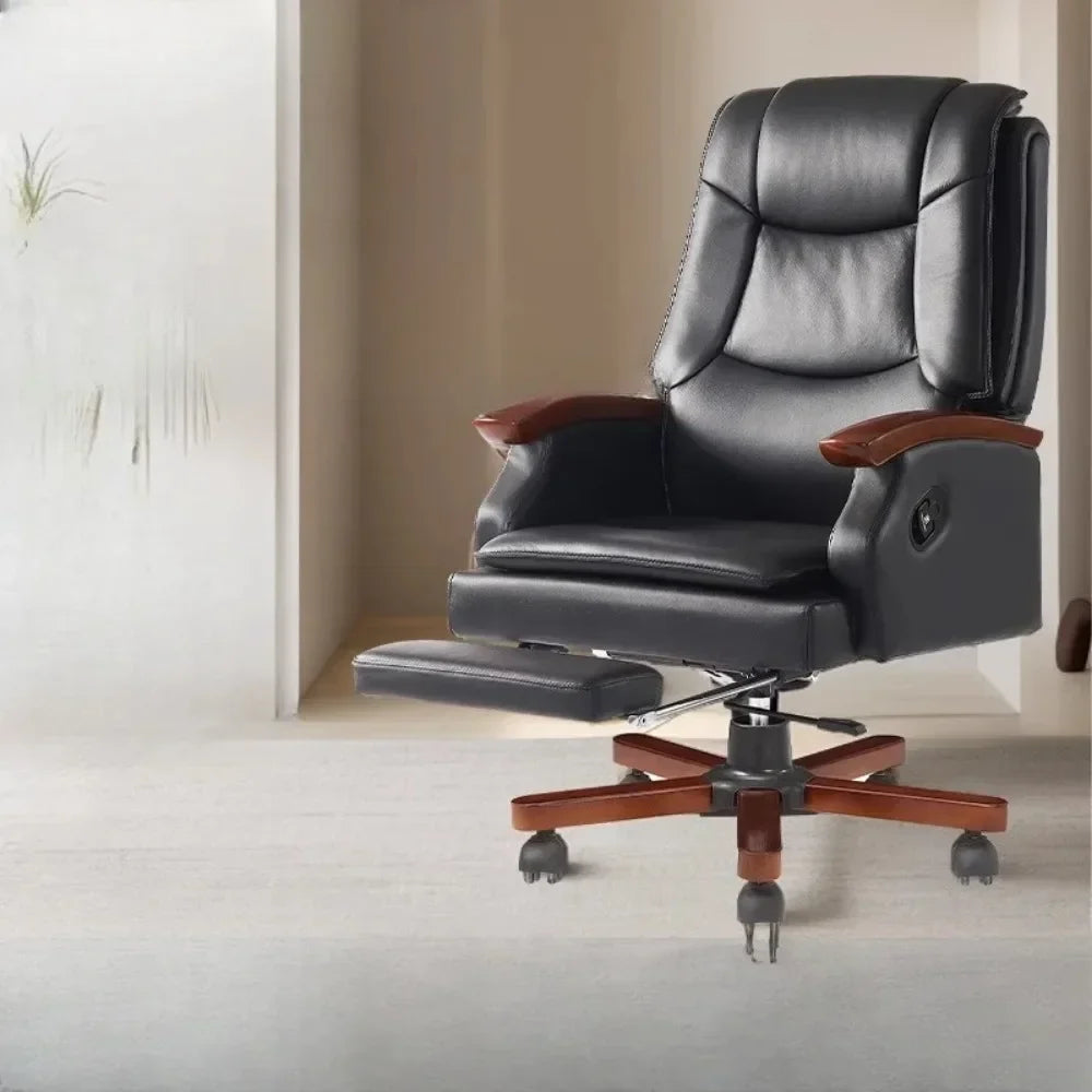 Luxury Ergonomic Chair for Home, Office, and Gaming with Wheels and Backrest.