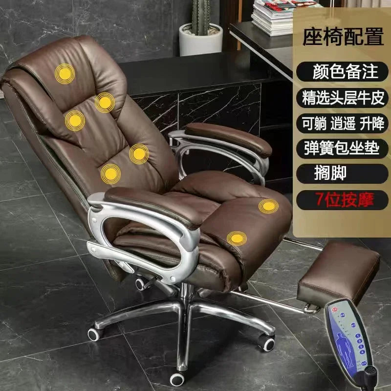 Comfortable Gaming Recliner: Rotating Office Chair with Wheels for Relaxation.