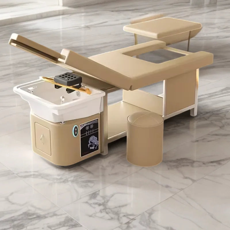 Japanese Head Spa Washbasin – Porcelain Shampoo Unit with Backwash for Hairdressing Salons