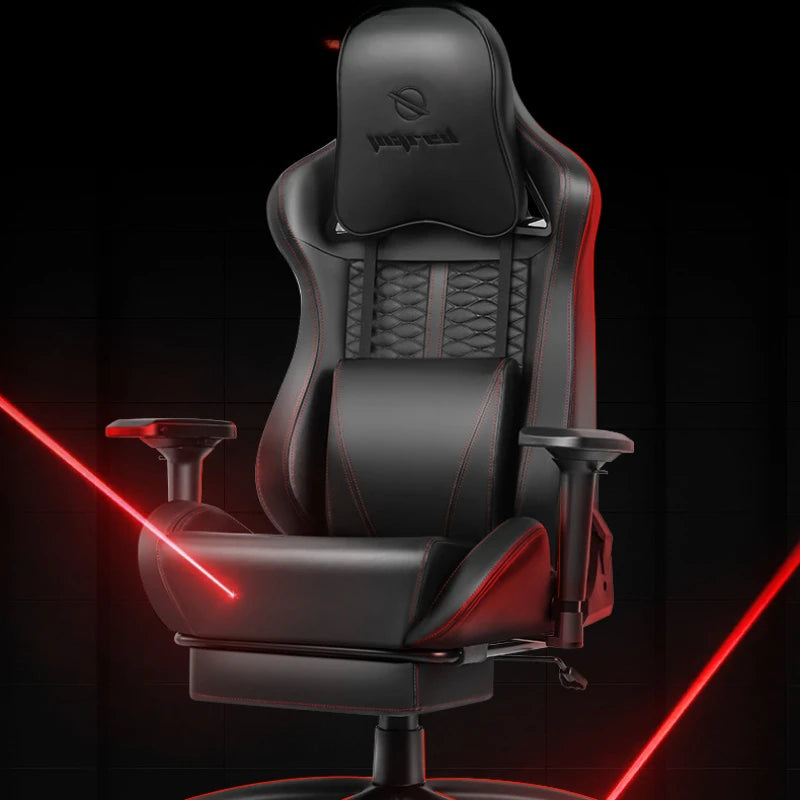 Luxury Swivel Computer Chair: Comfortable Armchair with Footrest