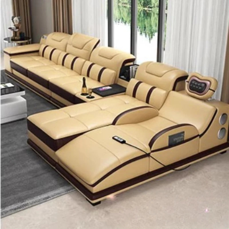 Luxury Wood Living Room Sofas Relaxing European Recliner Armchair Sofas Floor Massage Chair Divani Da Soggiorno Home Furniture