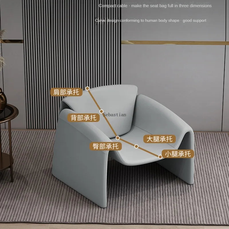 Internet Celebrity Creative Light Luxury Leisure Designer Lazy Living Room Crab Chair Modern Minimalist Single Person Sofa