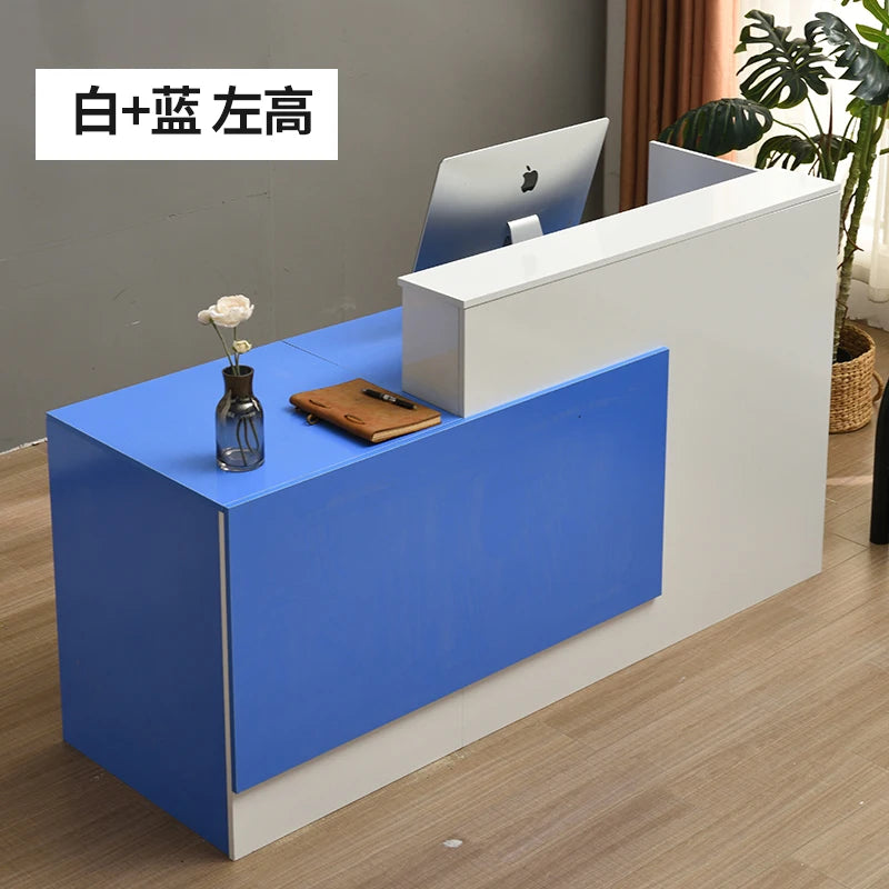 Minimalist Furniture Shop Service Counter Reseption Desk Luxurious Office Secretary Bar Aesthetic Empfang Exhibitor Modern WJX