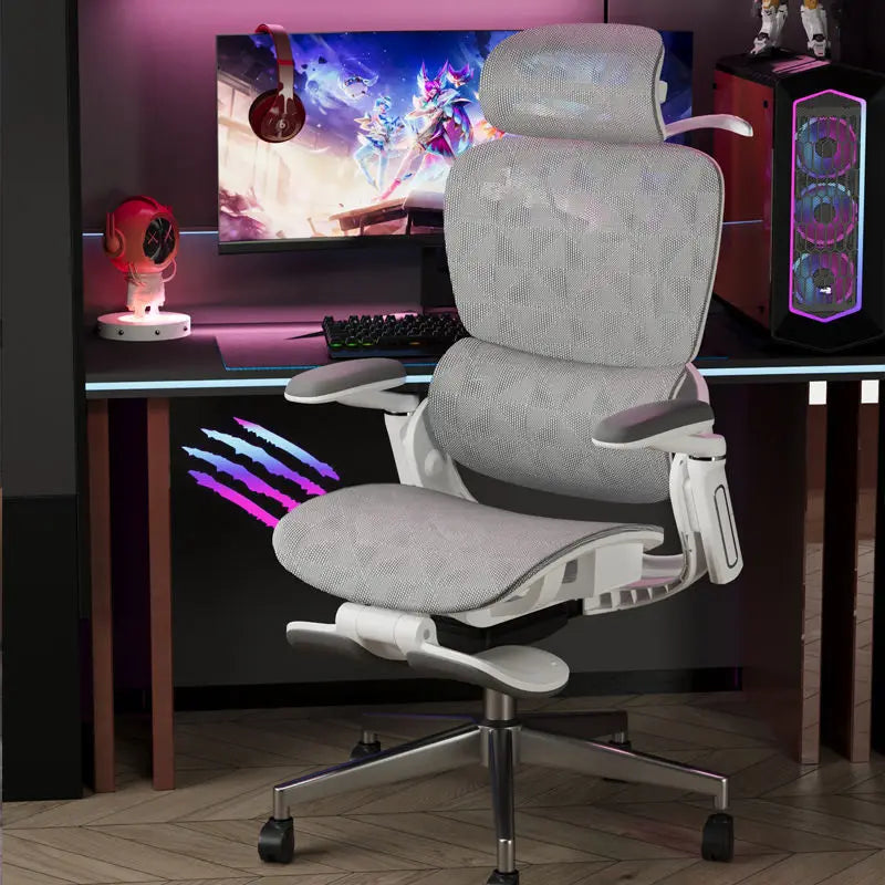 Luxury Gaming Chair with Reclining Backrest