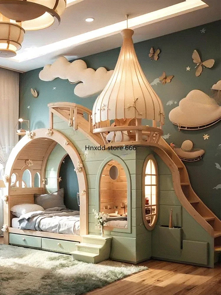Creative Half-Height Playhouse Bed for Kids