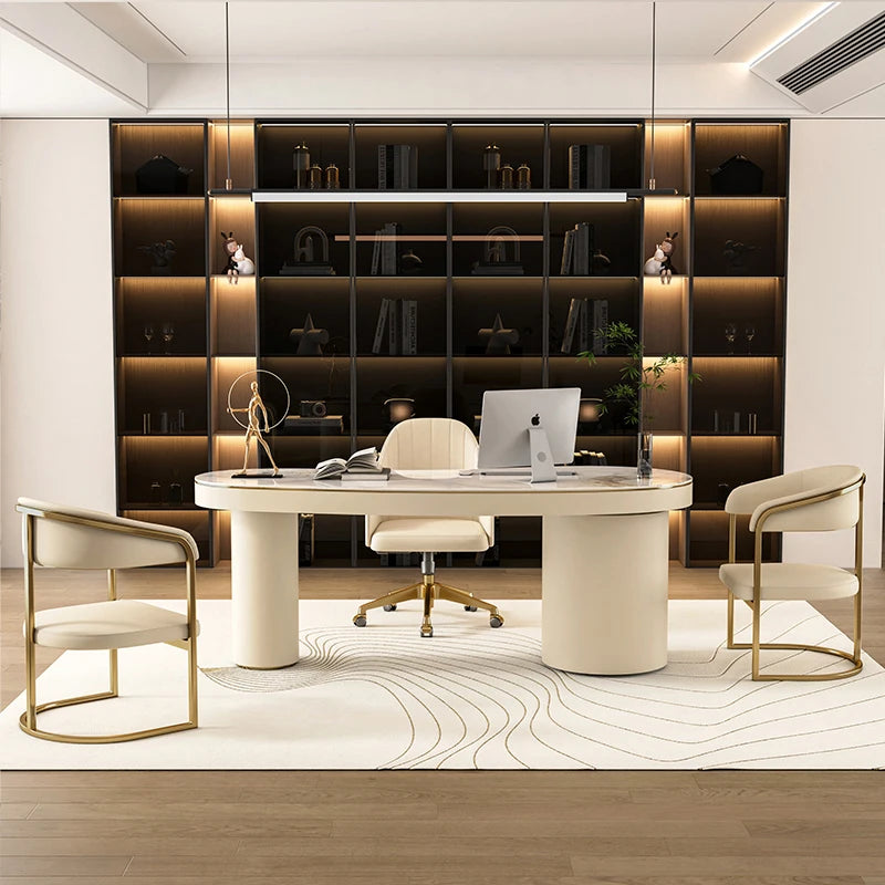 White Stand Up Desk Table Office Supplies Computer Laptop Aesthetic Desk Table Drawers Table Pour Ordinateur Home Furniture