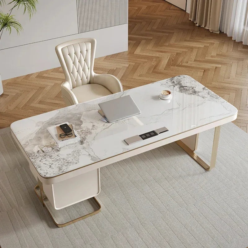 Light luxury slate office desk