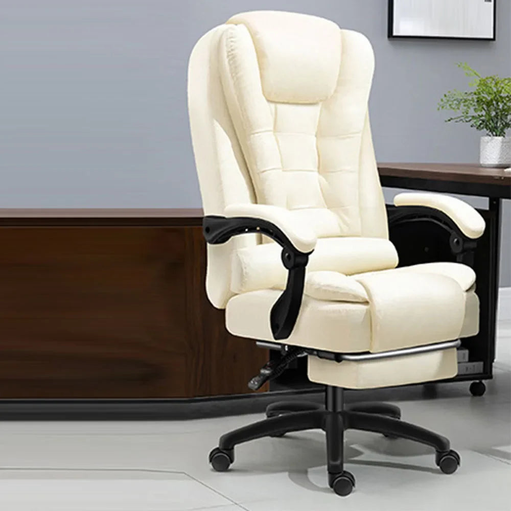 Rotatable Massage Office Chair High Back Latex Cushion 7 O&