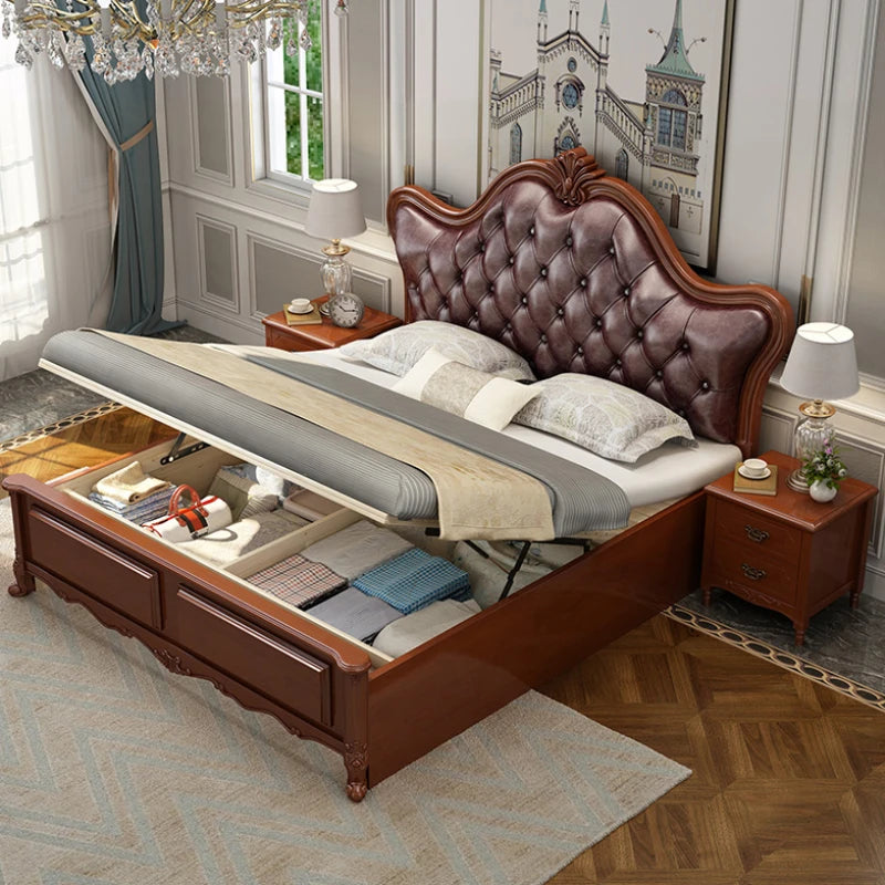 Aesthetic Wood Double Bed