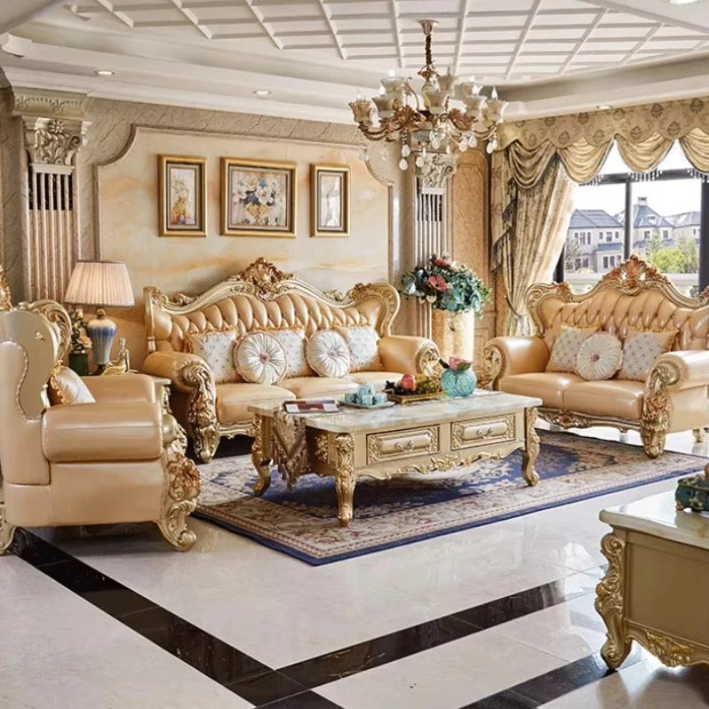 High Back Leather Sofa Chair – Designer Lounge Loveseat for Living Room