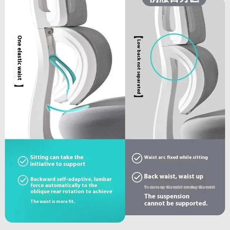 Adjustable Gaming Chair: Ergonomic Design with Waist Support