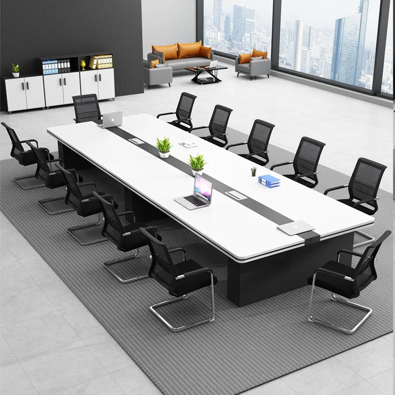 Thickened Modern Conference Table & Chair Set