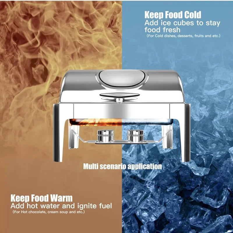 Stainless Steel Chaffing Dishes Buffet Catering Food Warmer Cheffing Chafing Dish Buffet Set Hot Pot Sets For Hotel Restaurant