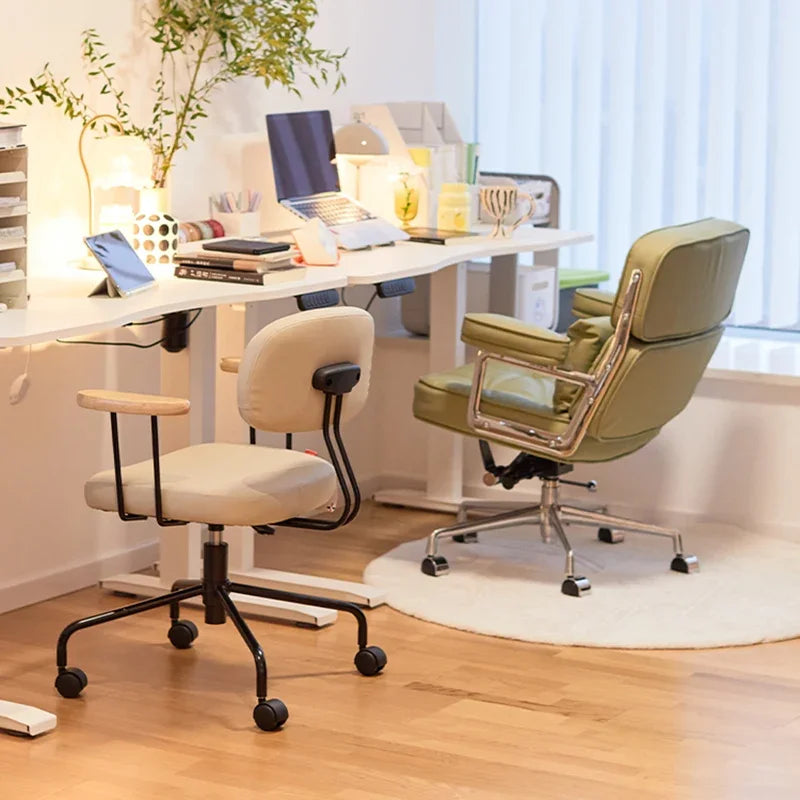Nordic Home Office Computer Chair Minimalist Study Desk and Chair Makeup Swivel Chair Sedentary Backrest Office Furniture 의자