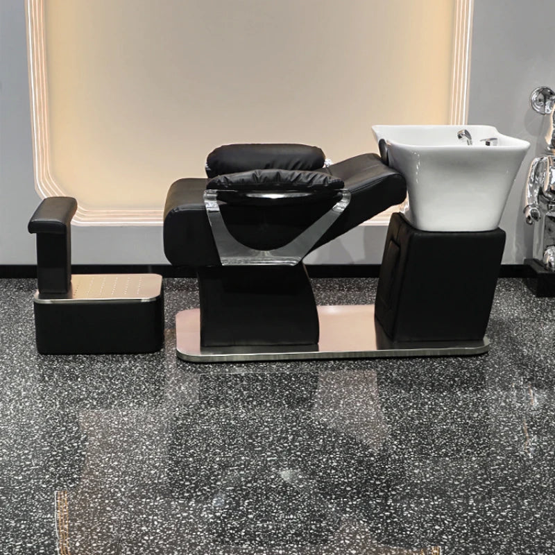 Cosmetic Chair Spa Hairdresser Salon Washbasin Beauty Chairs Reclining Headspa Massage Water Hair Machine Sedia Shampoo Bed