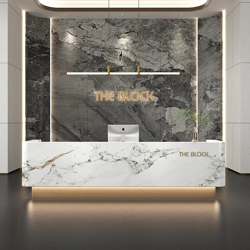 Executive Office Furniture—Reception Desk and Counter Table