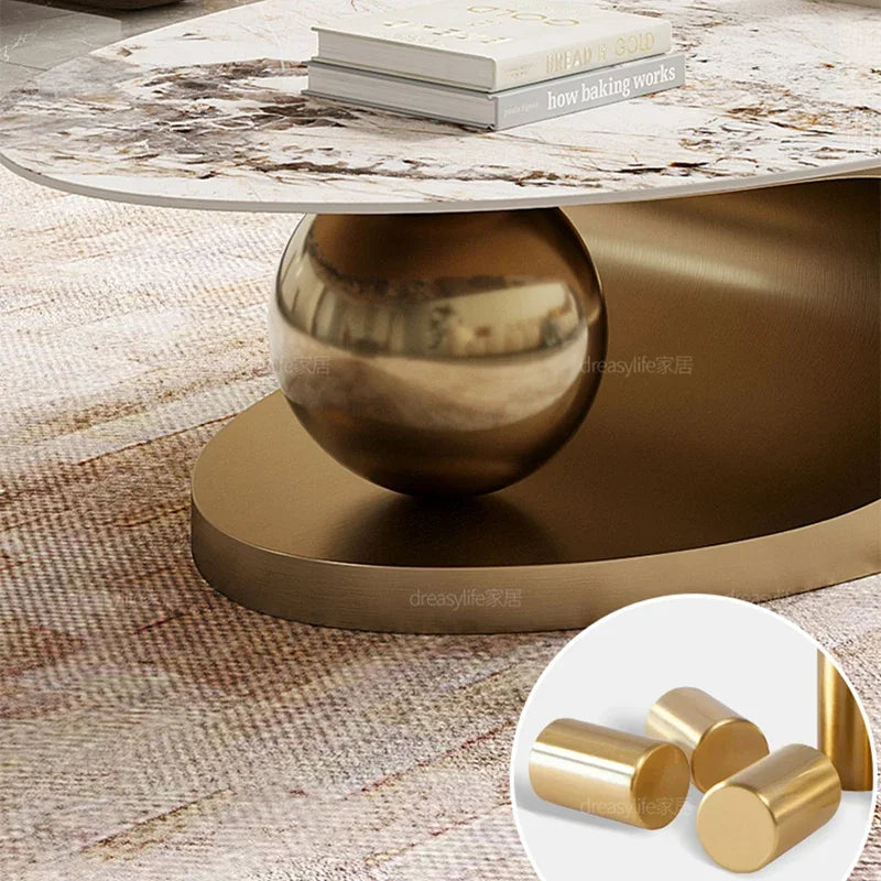 Luxury Marble Coffee Table – Stylish Book and Dressing Table