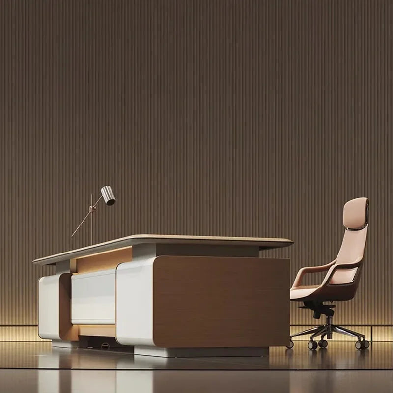 Writing Storage Office Desk Corner Drawers Conference Workflow Workbench Office Desk Modern Scrivania Legno Furniture HDH