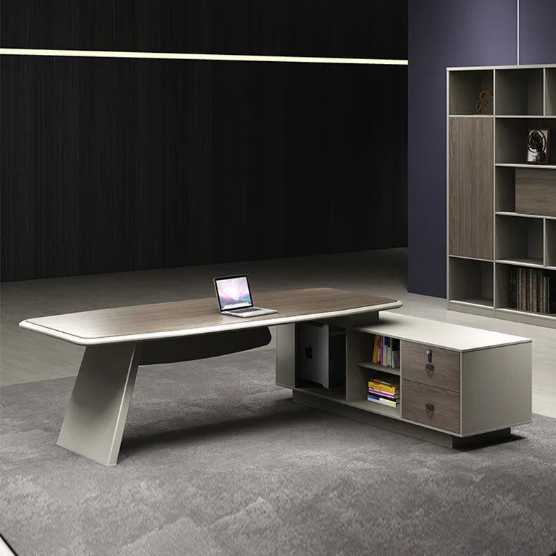 Boss Desk – Simple Modern Large Desk with Socket, Manager & President Office Desk