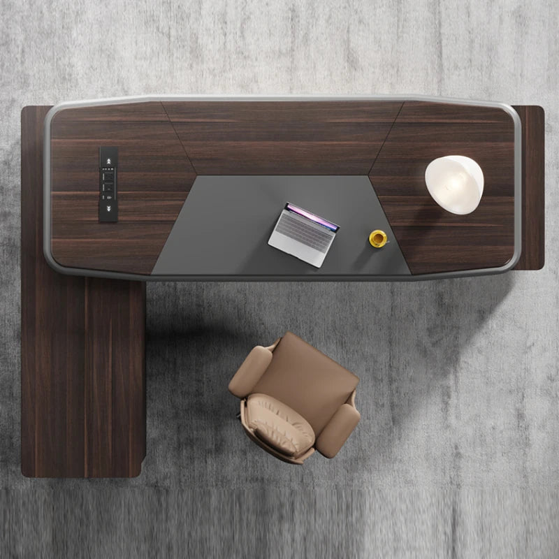 Ergonomic L-shaped corner office desk