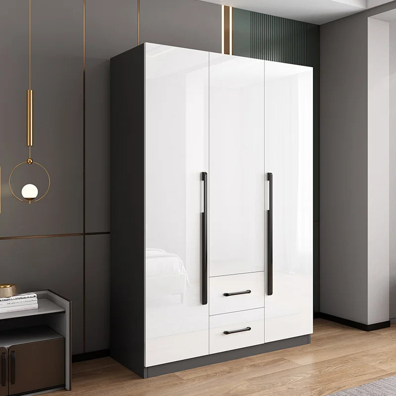 Wooden Handle Wardrobe – Children’s Closet with Drawers, Storage for Bedroom or Apartment