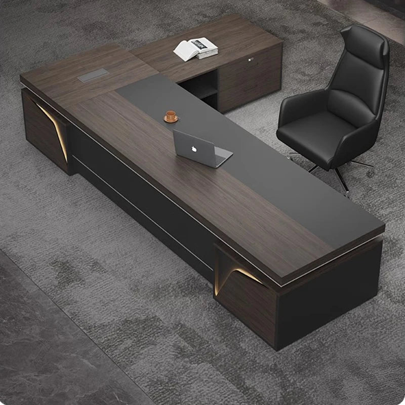 Luxury black study and gaming desk