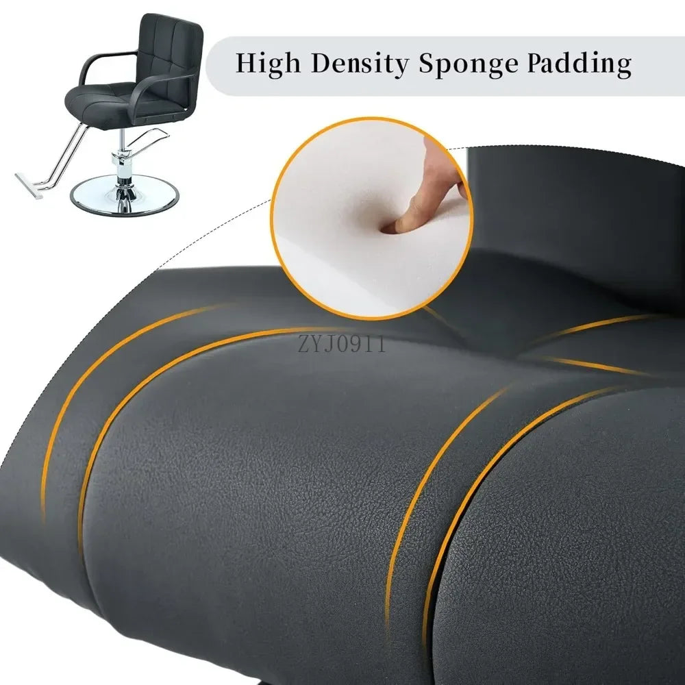 Barber Chair – Heavy Duty Hydraulic Pump, Adjustable Salon Chair for Hair Stylists, Beauty & Spa Equipment