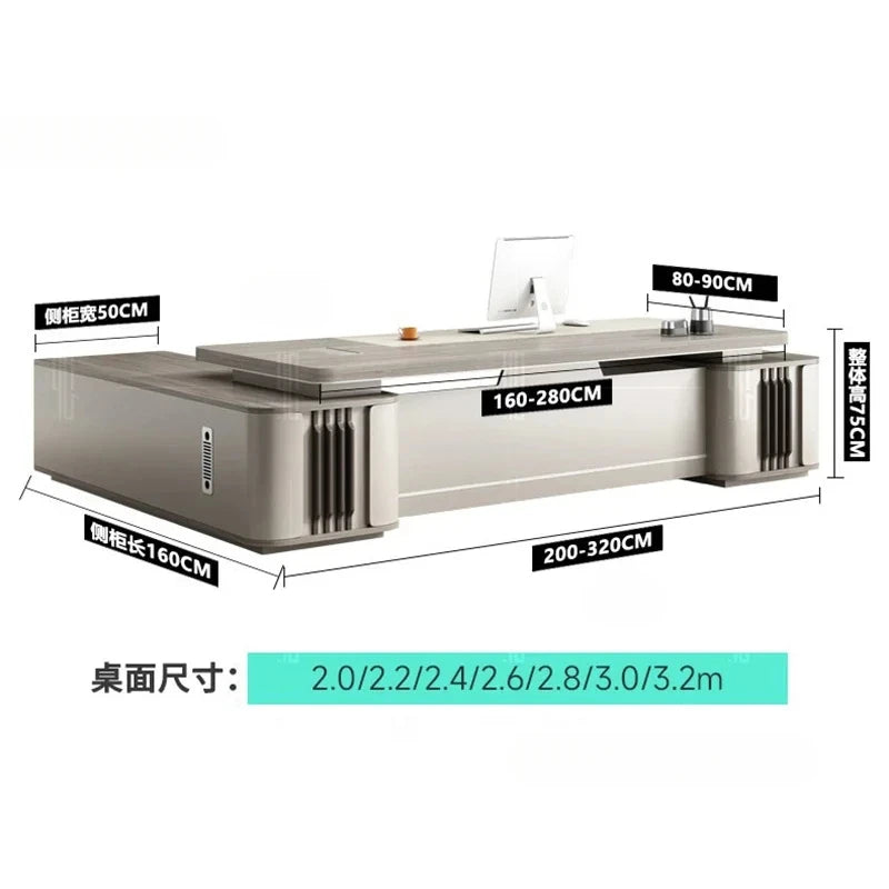 Fashion Light Luxury Boss Desks Simple Office Furniture Modern Manager Desk Single Office Chair Set Home Desktop Computer