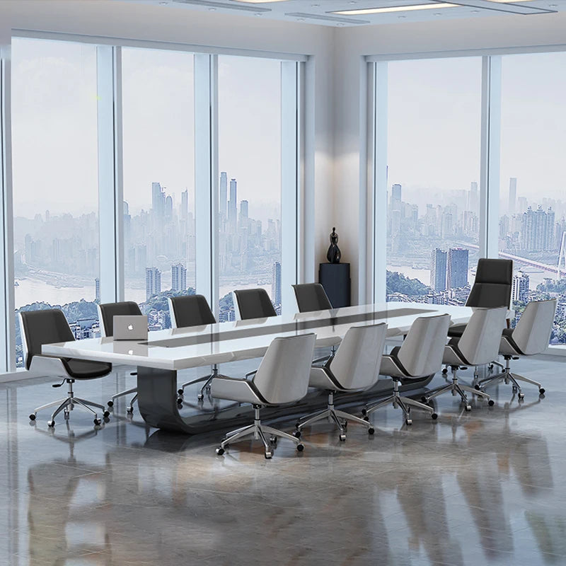 Long strip table, simple modern office furniture, large negotiation table, conference desk, office worker&