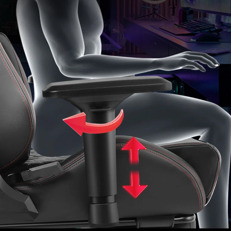 Luxury Swivel Computer Chair: Comfortable Armchair with Footrest