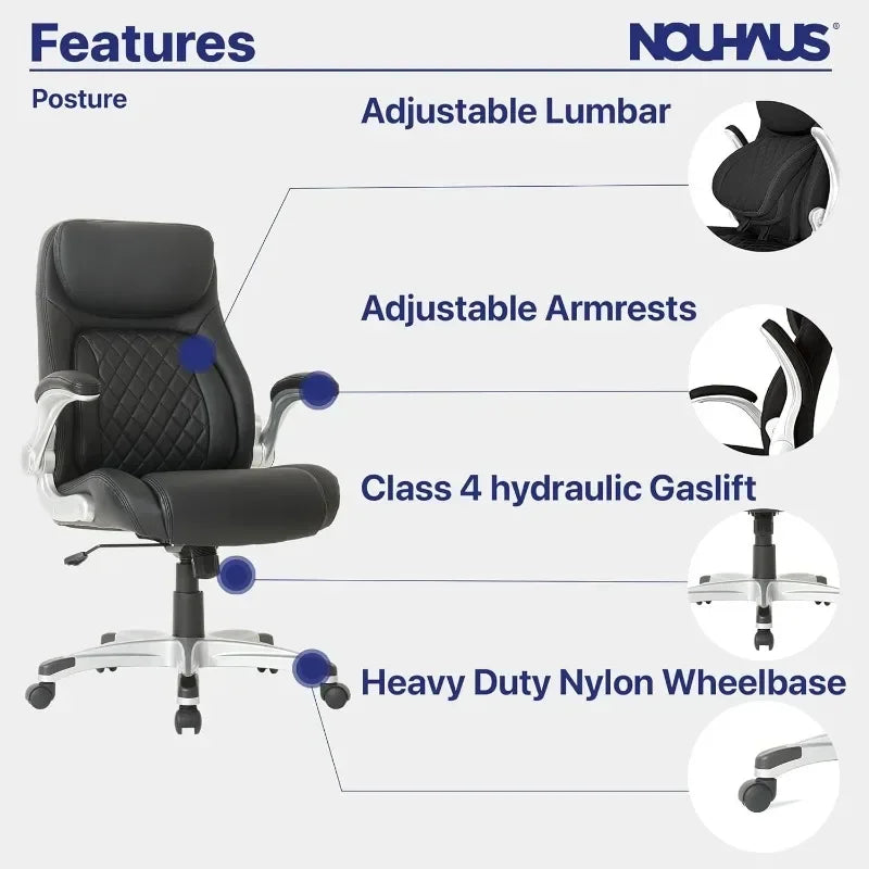 Ergonomic PU Leather Office Chair
