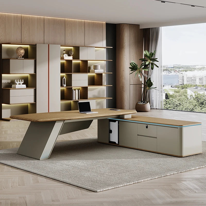 Gaming office desk set for female executives